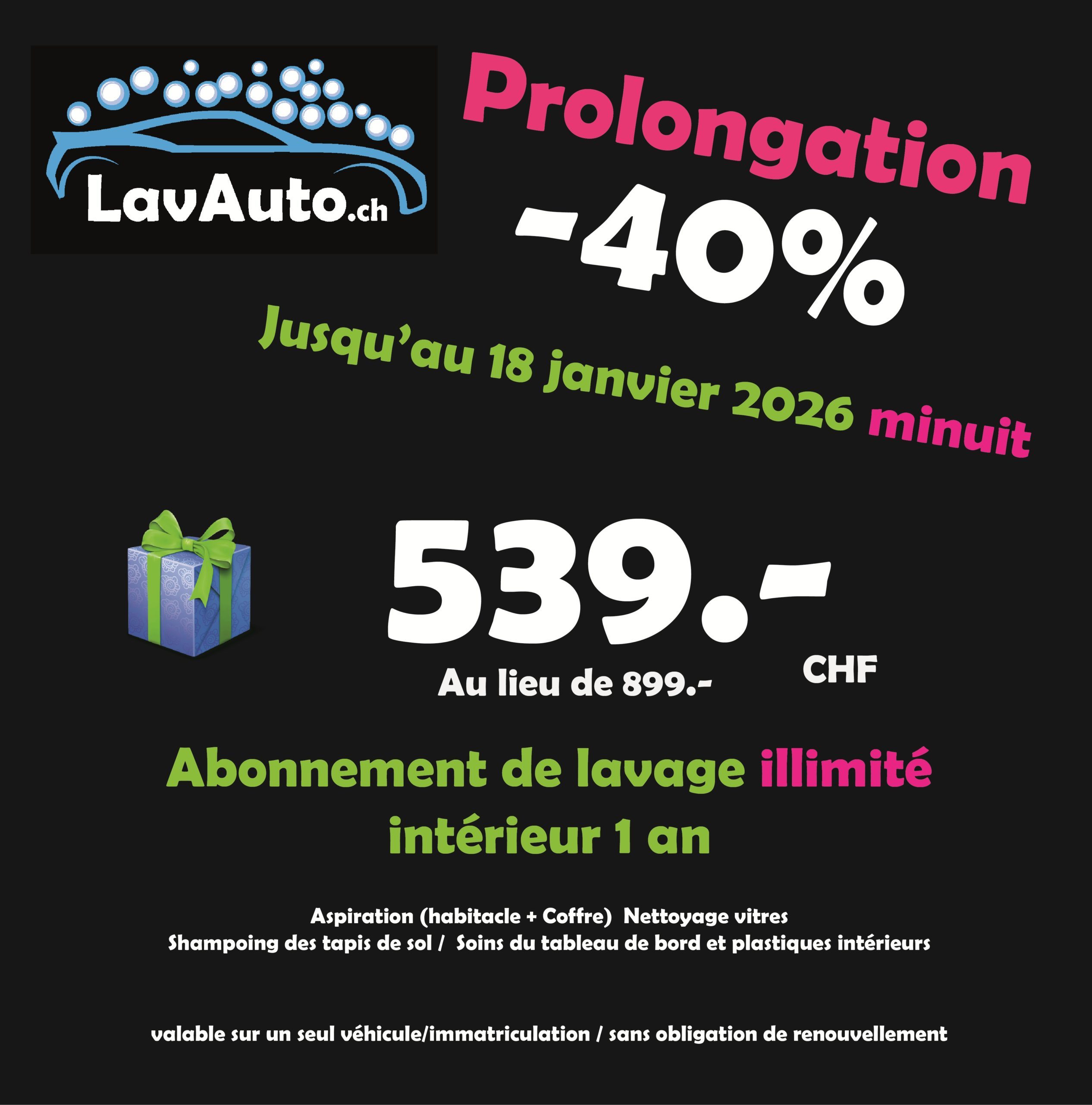 Vente flash Abonnement illimité 2026 prolongation