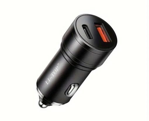 Chargeur voiture USB-C + USB-A